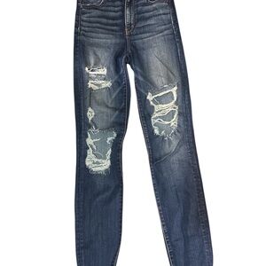 Distressed Blue Jeans for Women(AMERICAN EAGLE)